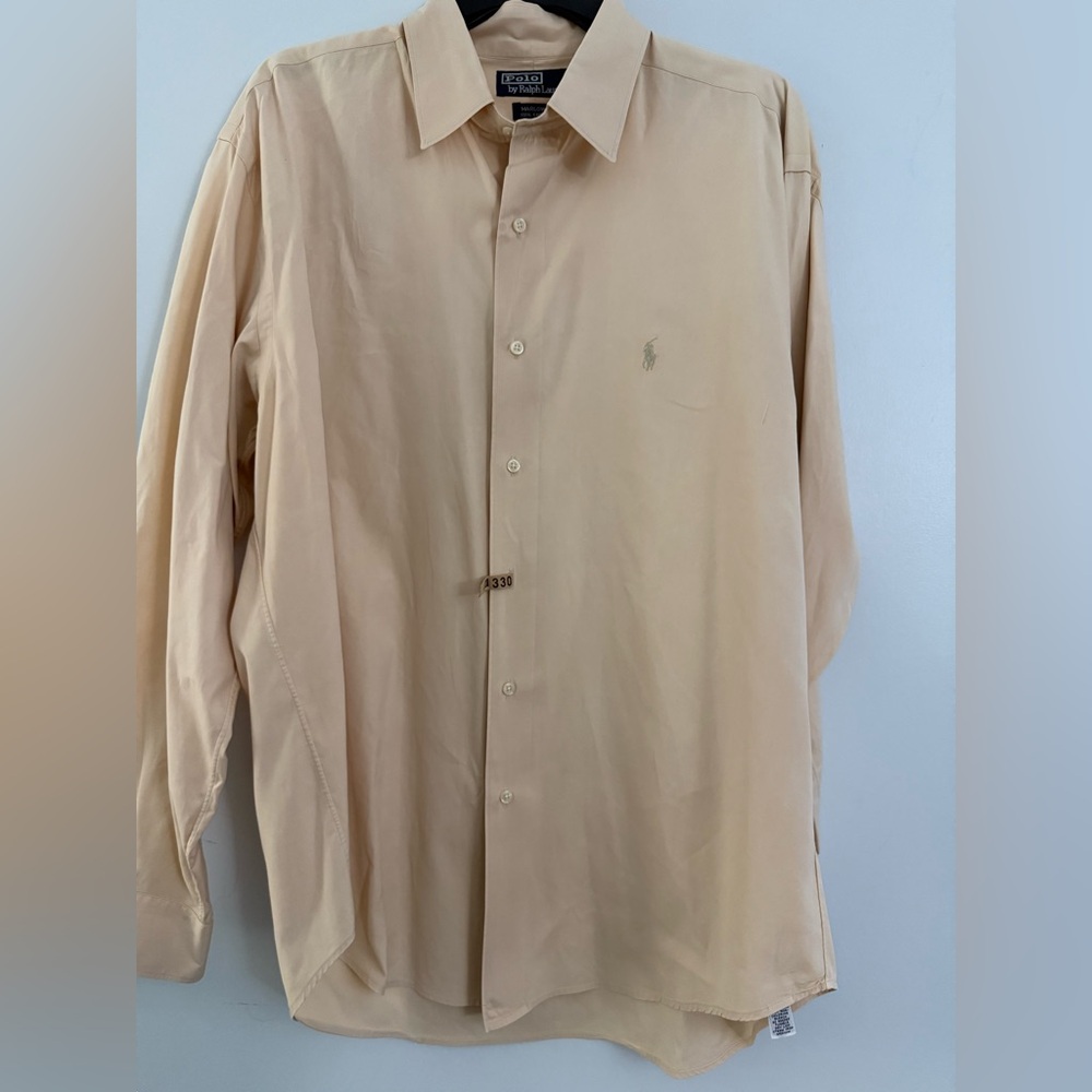 Ralph Lauren Men's Beige Dress Shirt